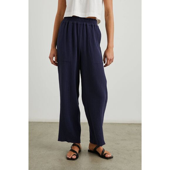 Rails Leon Admiral Blue Wide Leg Gauzy Pants - Picture 1 of 6